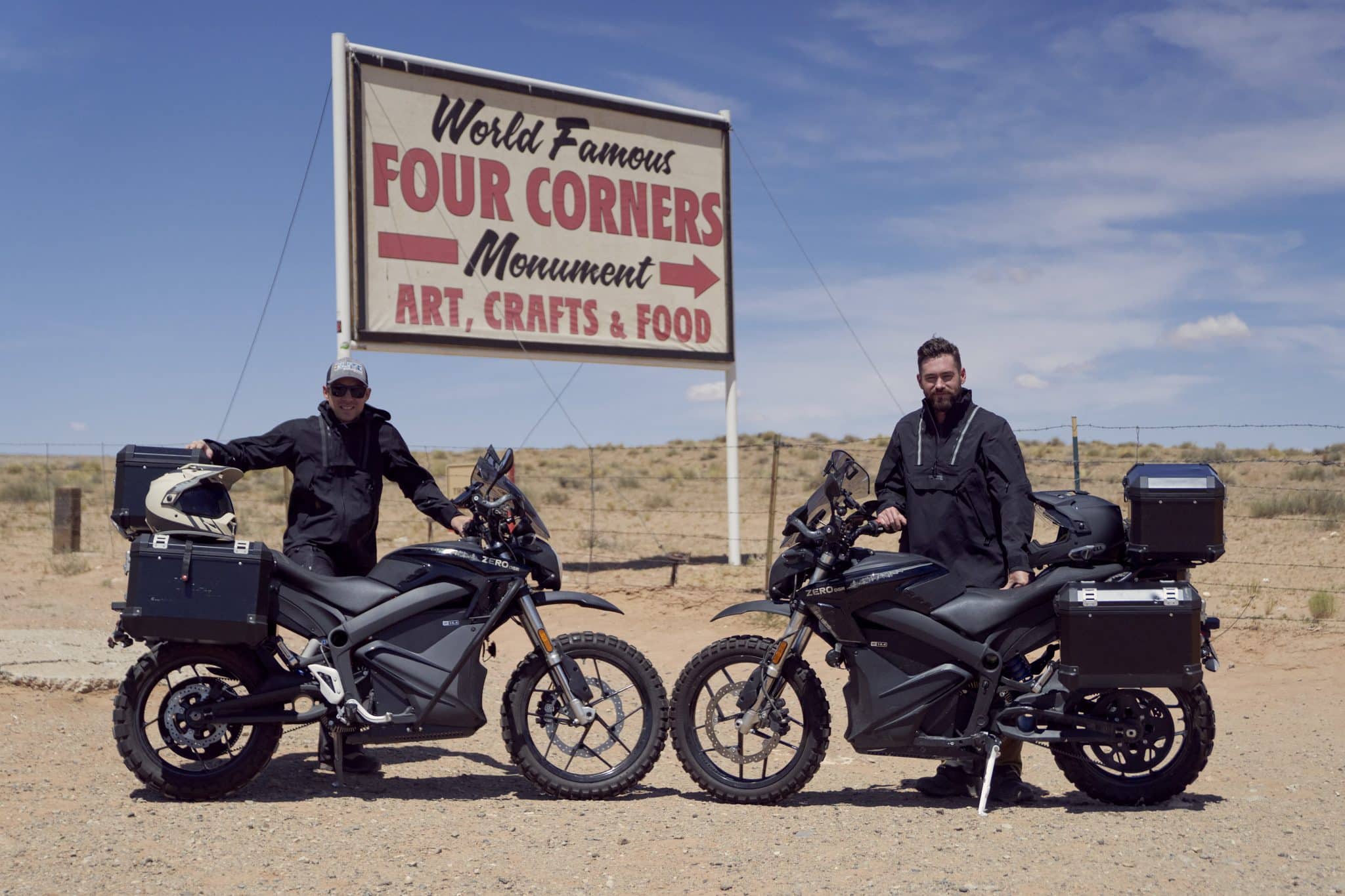 Tucker Neary and Mark Jackson at the four corners before starting the 1,000 mile trip along the Colorado Backcountry Discovery Route