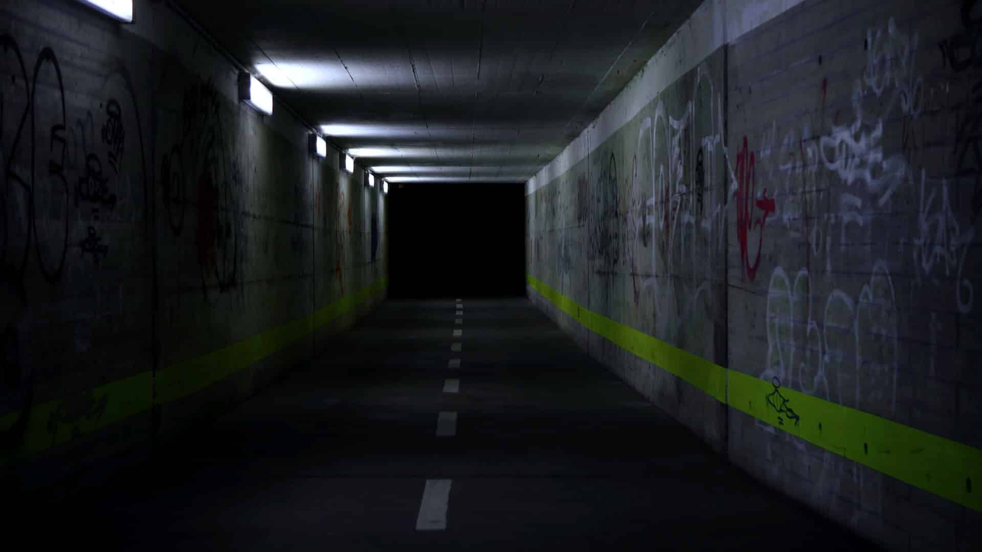 Silver Comet Trail bicycle tunnel.