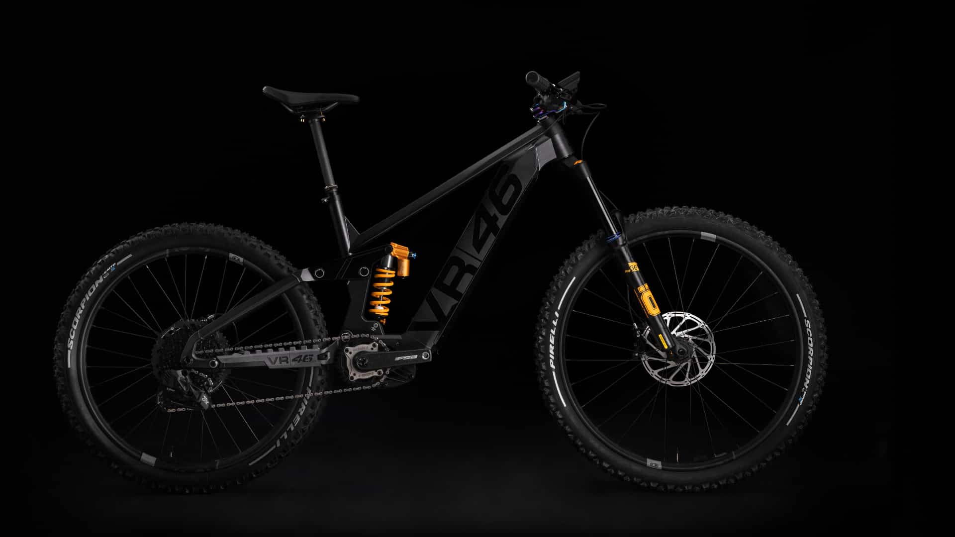 VR46 eMTB limited in profile.