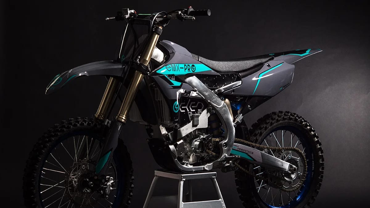 EMX Pro MX bike in the studio.