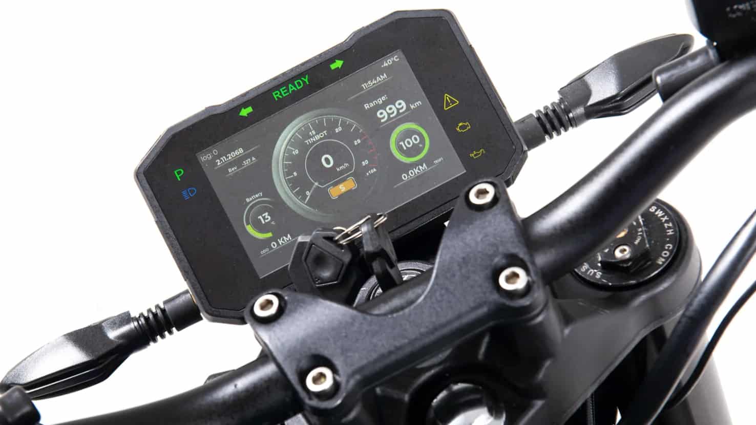 Kollter RS1 electric bike full color dashboard.