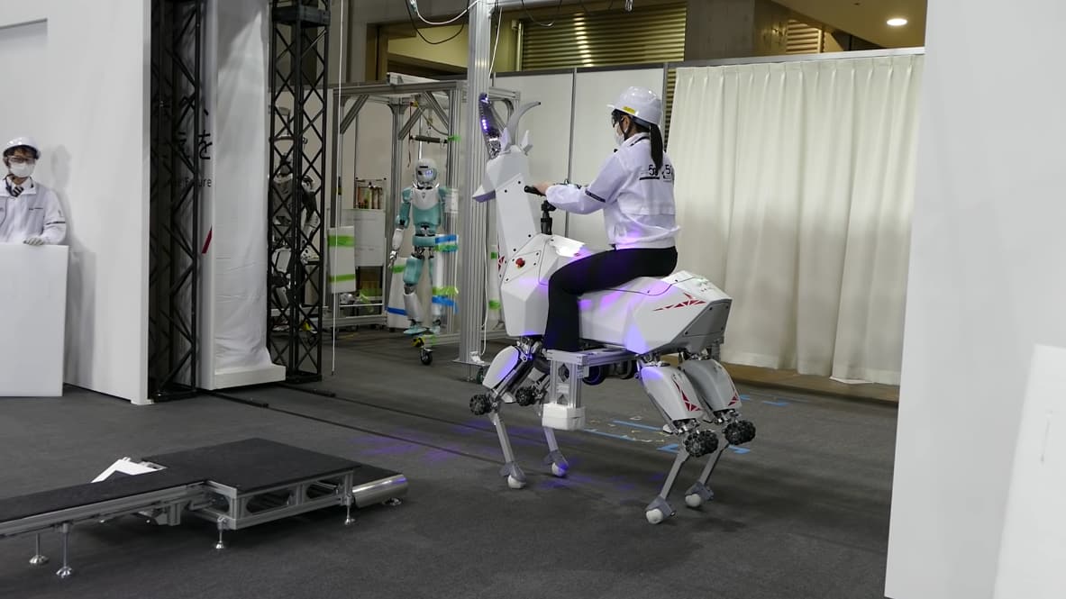 Kawasaki Bex robotic goat prototype in action.