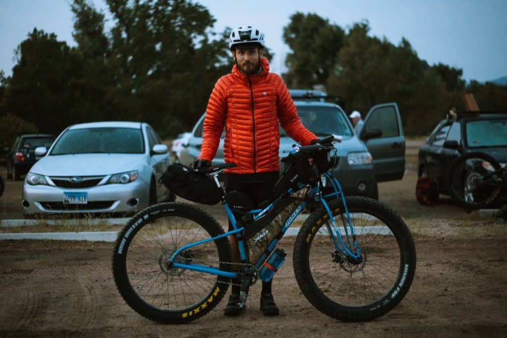 Josh Uhl riding the Colorado Trail Race with the Jones Bikes SWB