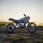 The new Can-Am Origin electric prototype parked at sunset.