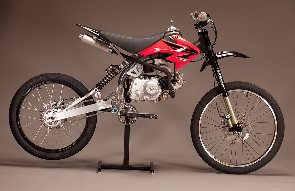 Original Motoped gas powered bicycle studio shot. 