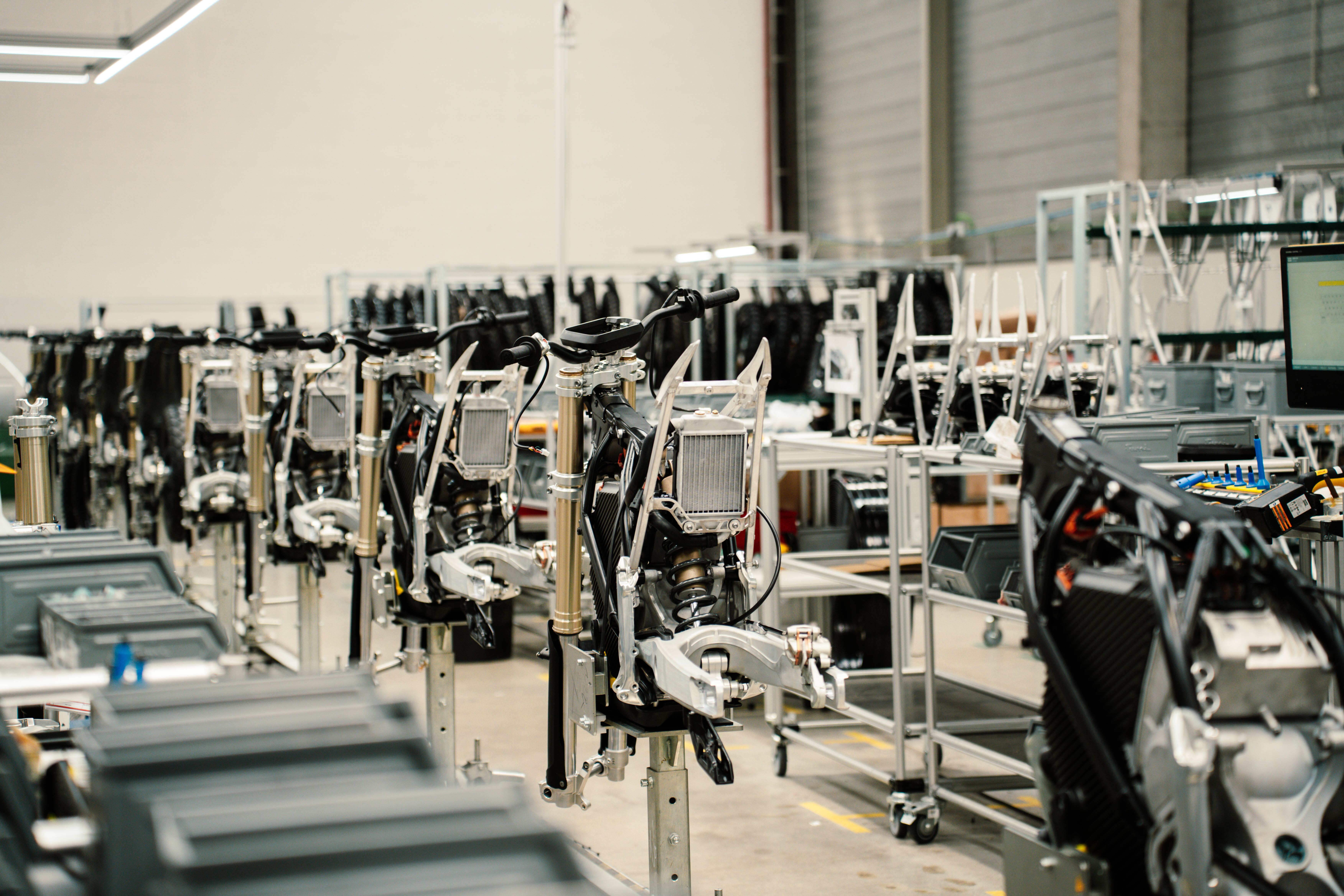 Stark Future assembly line for the Stark Varg platform. 