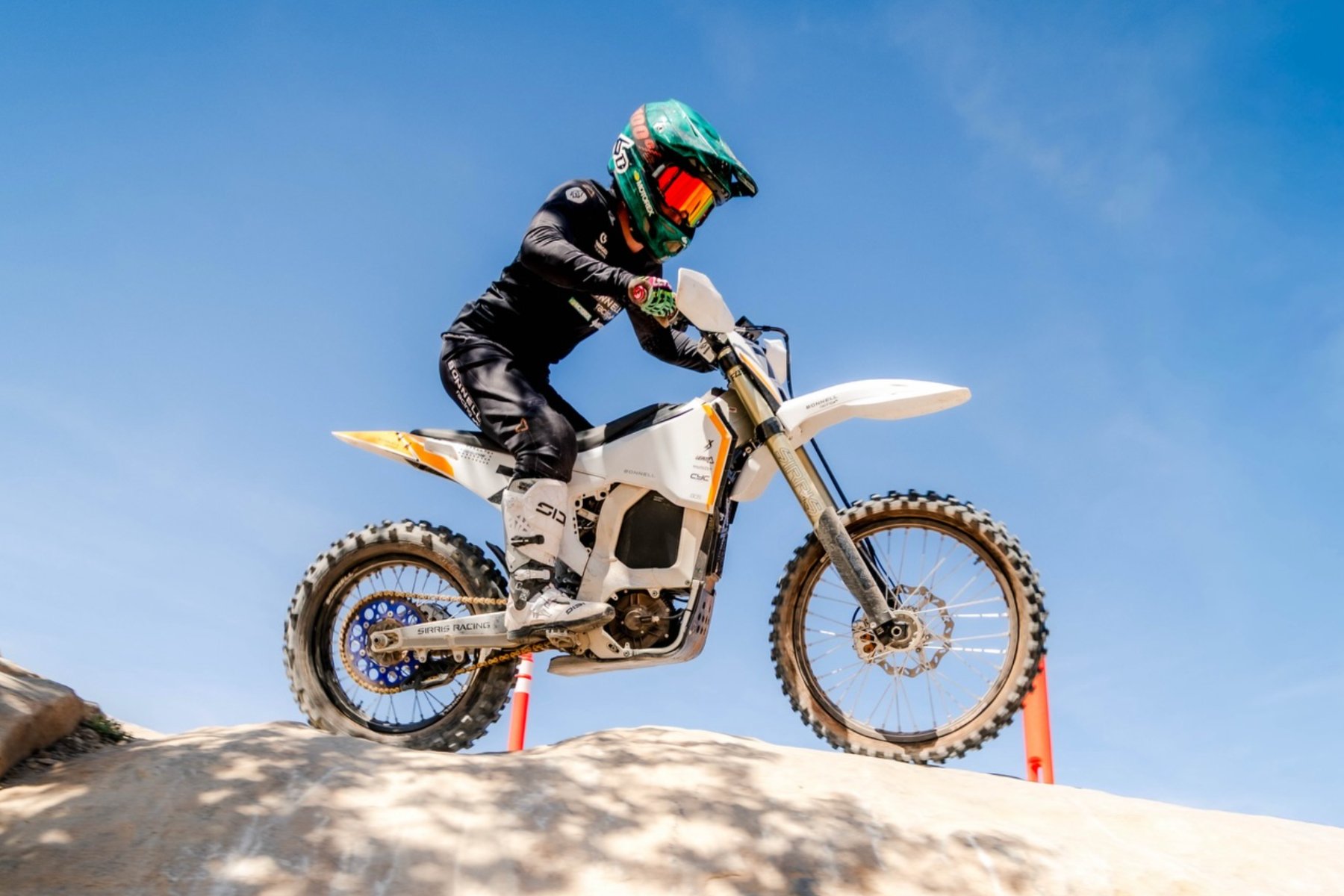 Bonnell electric bike races at a USHE emoto hard enduro event. 