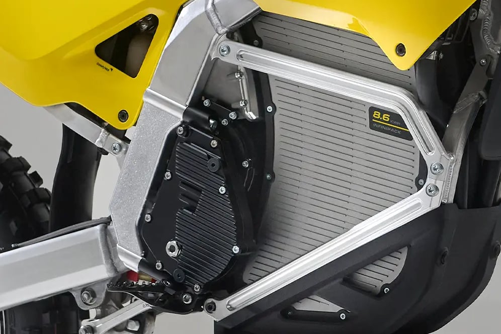 Radian EXR motor as a stressed member of the frame. 