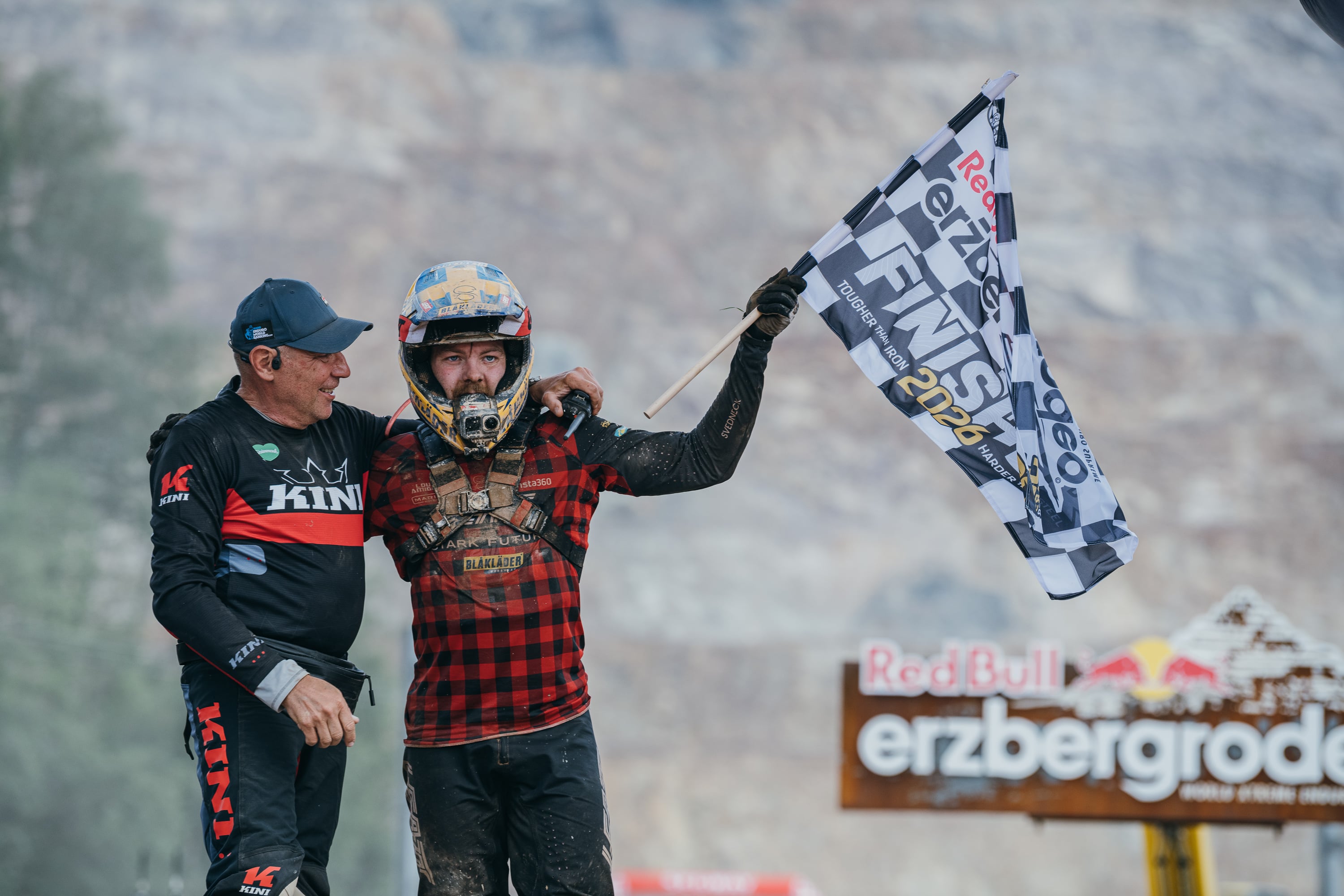 Eddie Karlsson at the finish line for the 2026 Red bull Erzbergrodeo.