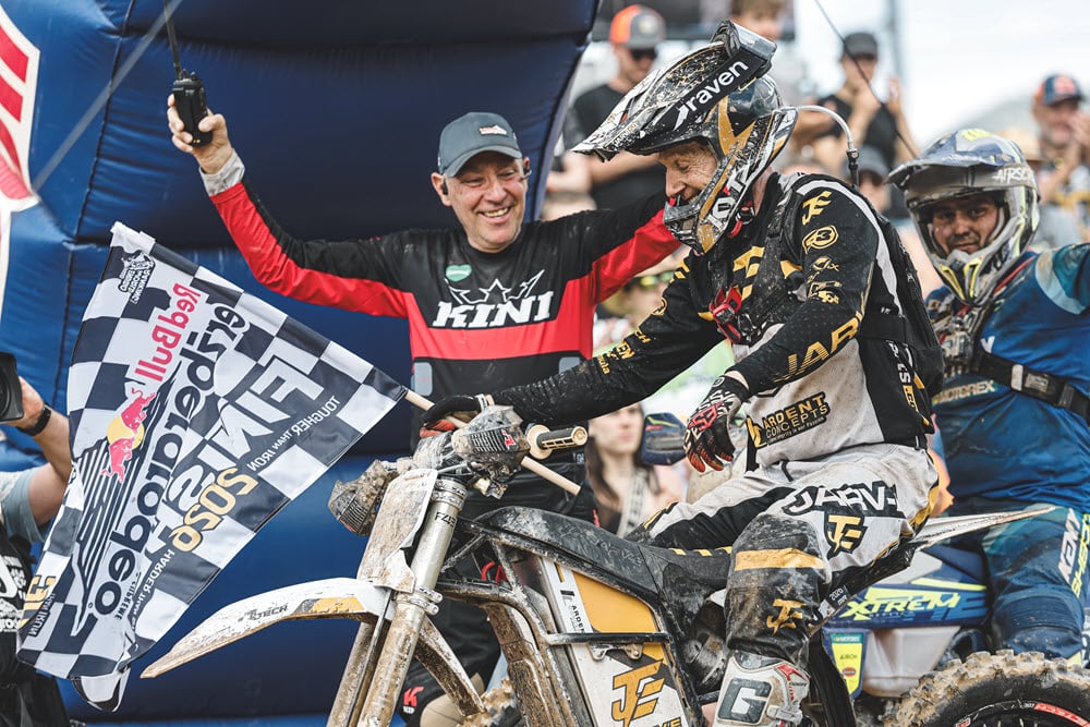 Graham Jarvis rides the Jarv-E to finish at Erzbergrodeo 2026.