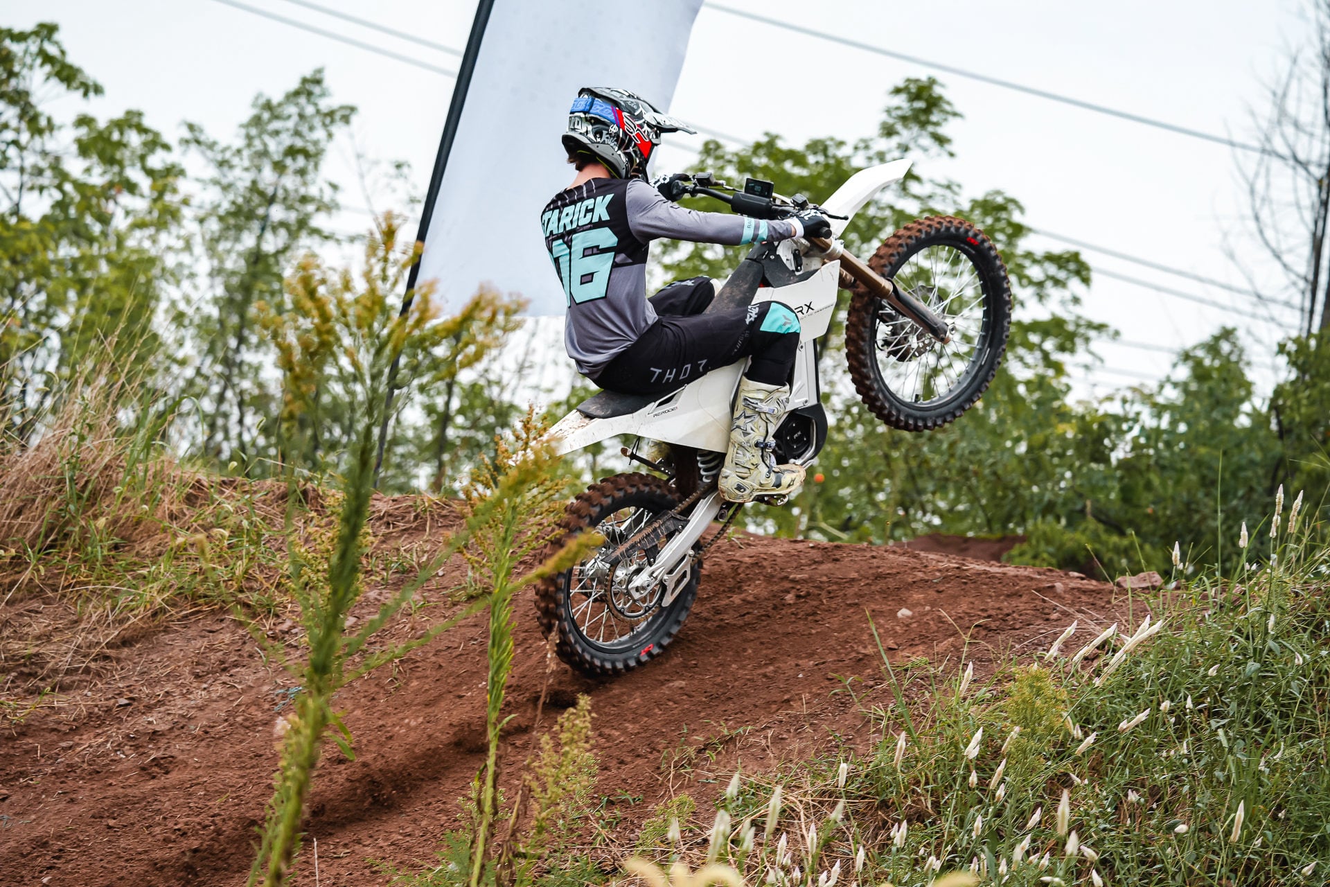 A new Rerode Rx riding on the dirt track for the launch.